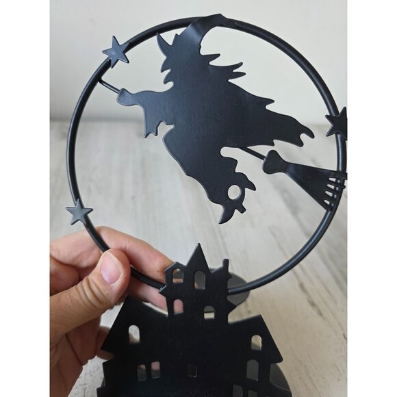 Joelson metal witch haunted house candle holder votive Halloween decor sky - Picture 7 of 9